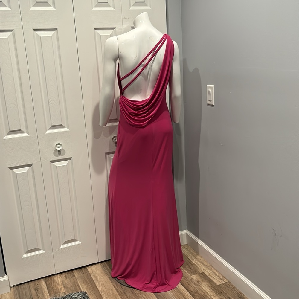 NWOT Ieena for Mac Duggal drape back gown - Picture 5 of 13